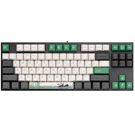 კლავიატურა Varmilo VEM87 Panda, EC V2 Sakura, Wired, USB, Gaming Keyboard, Black/Green